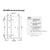 120x120cm Corner Frameless Shower Screen with Gold Brackets and Brass Hinges, Square Double Pull Handle