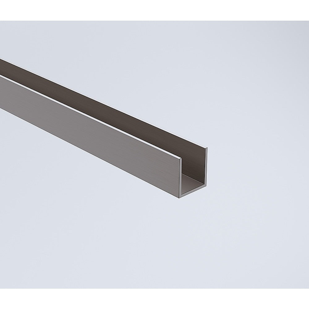 90x90cm Corner Frameless Shower Screen with Gunmetal Channel and Brass Hinges, Square Knob Handle