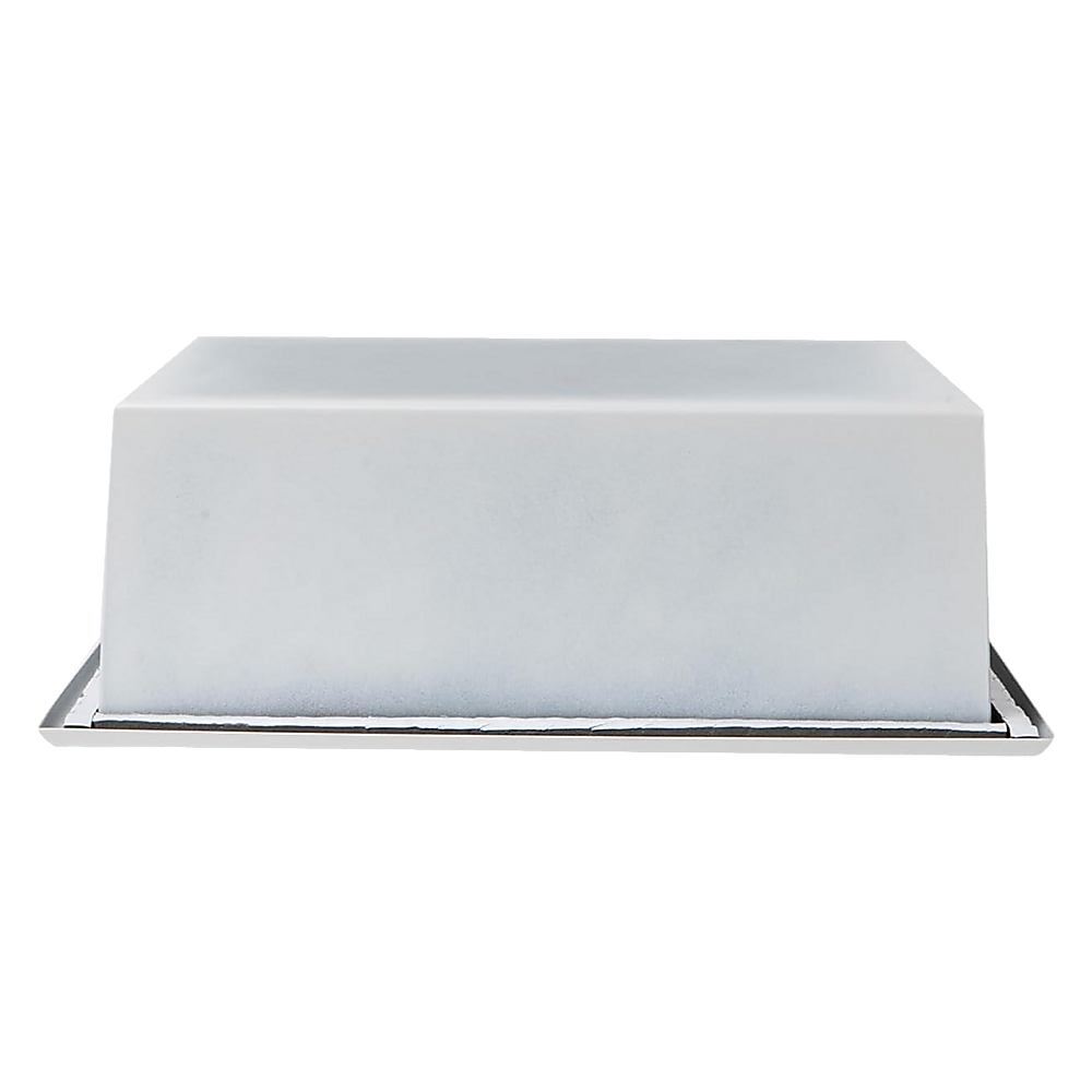 336 x 336 x 101mm Shower Niche Single Shelf Organizer No Tile Needed in White