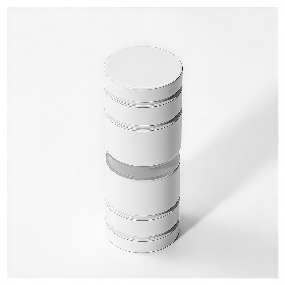 90x90cm Double Door Corner Shower Screen with White Brackets and SS Hinges, Round Knob Handle
