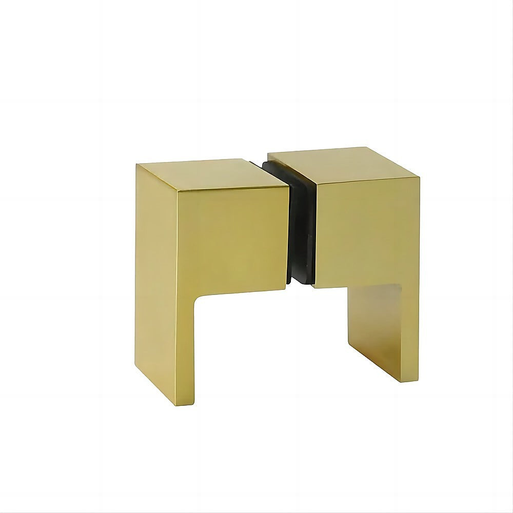 90x90cm Double Door Corner Shower Screen with Channels and SS Hinges - Gold
