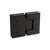 100x100cm Double Door Corner Shower Screen with Channels and SS Hinges - Black