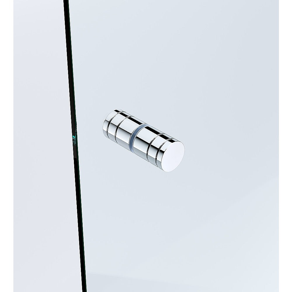 90x90cm Double Door Corner Shower Screen with Channels and Brass Hinges - Chrome
