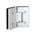 100cm Frameless Diamond Shower Screen with Chrome Brackets and SS Hinges, Square Knob Handle