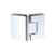 100cm Frameless Diamond Shower Screen with Chrome Brackets and SS Hinges, Square Knob Handle