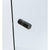 100cm Frameless Diamond Shower Screen with Black Brackets and SS Hinges, Round Knob Handle