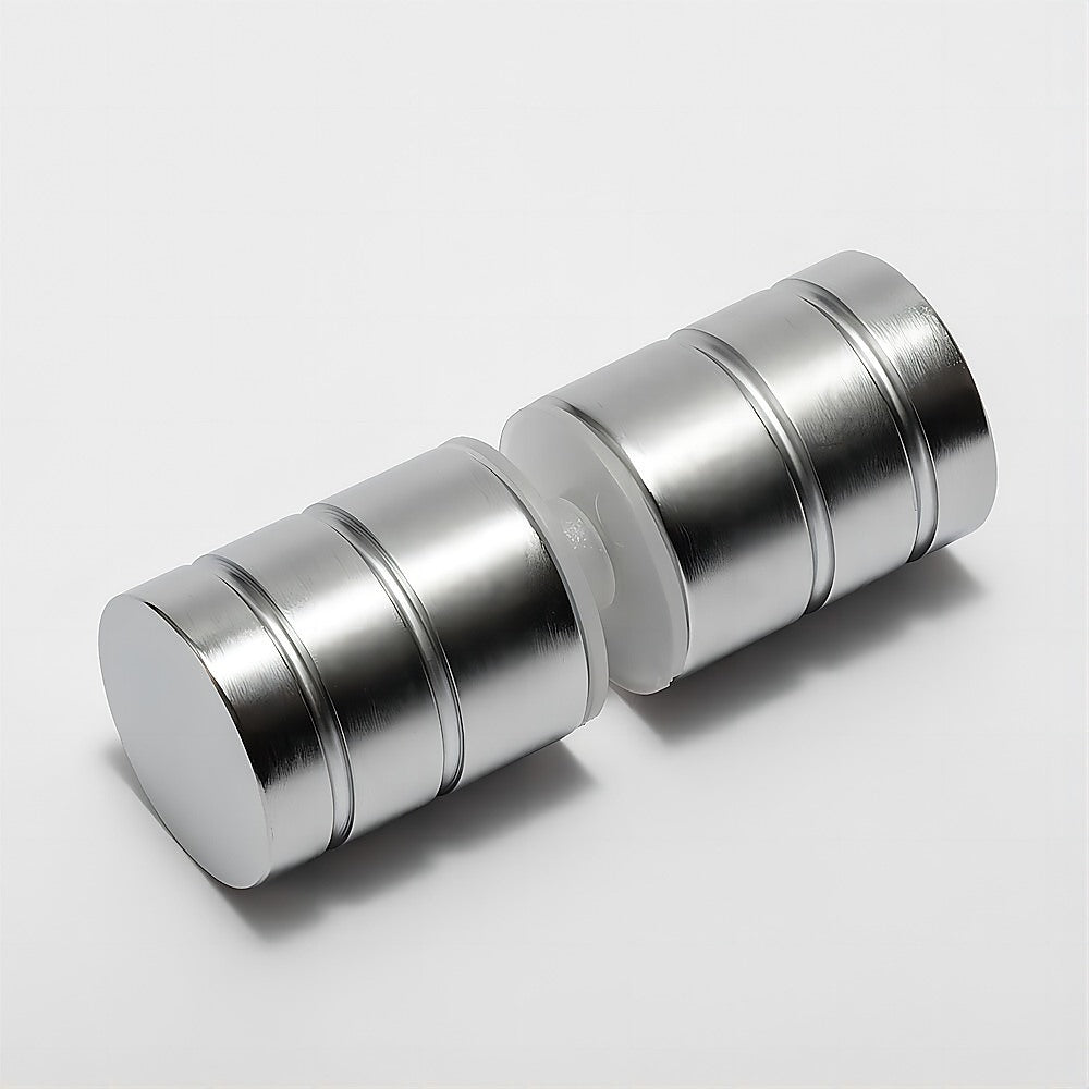 100cm Frameless Diamond Shower Screen with Nickel Brackets and SS Hinges, Round Knob Handle