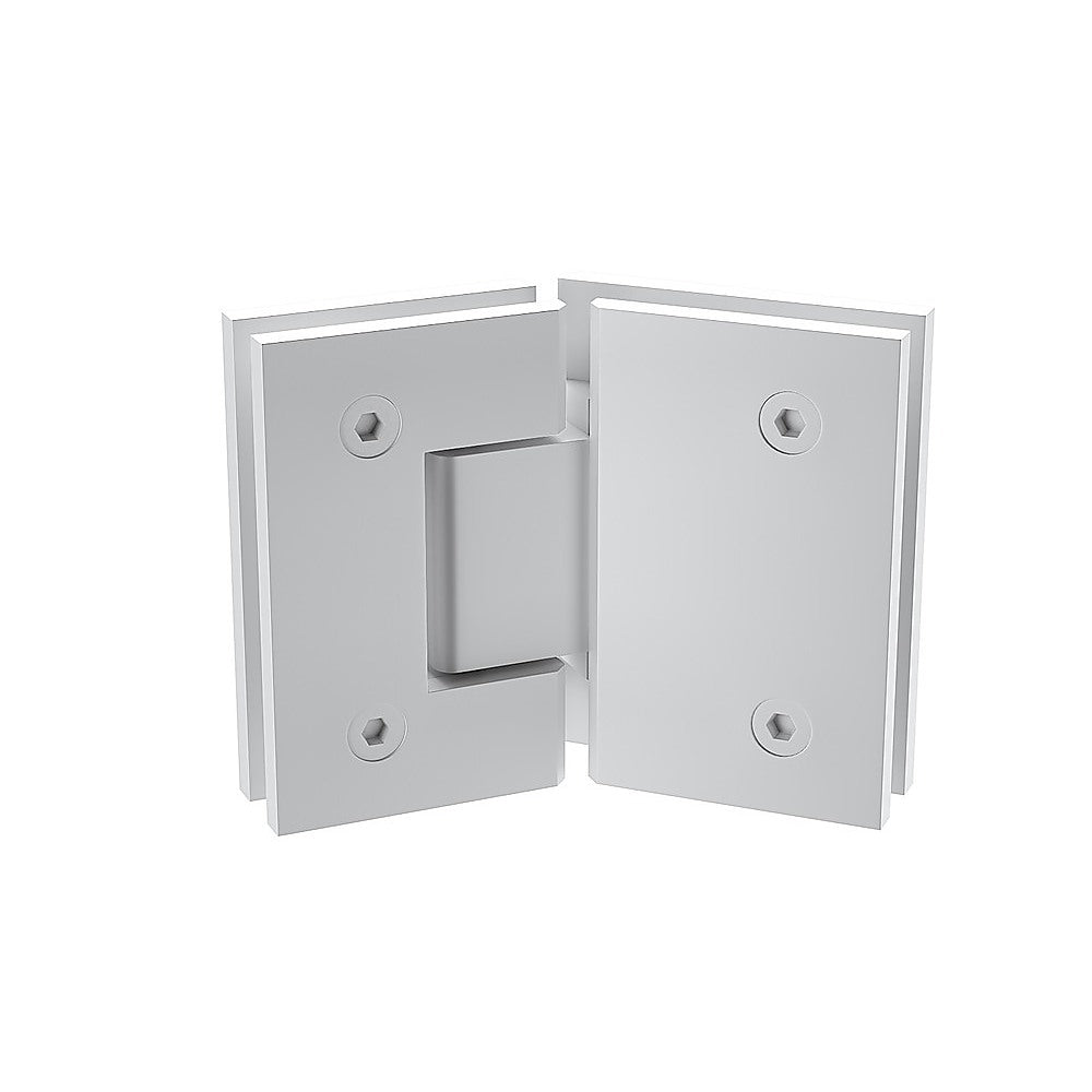 90cm Frameless Diamond Shower Screen with White Brackets and Brass Hinges, Square Double Pull Handle