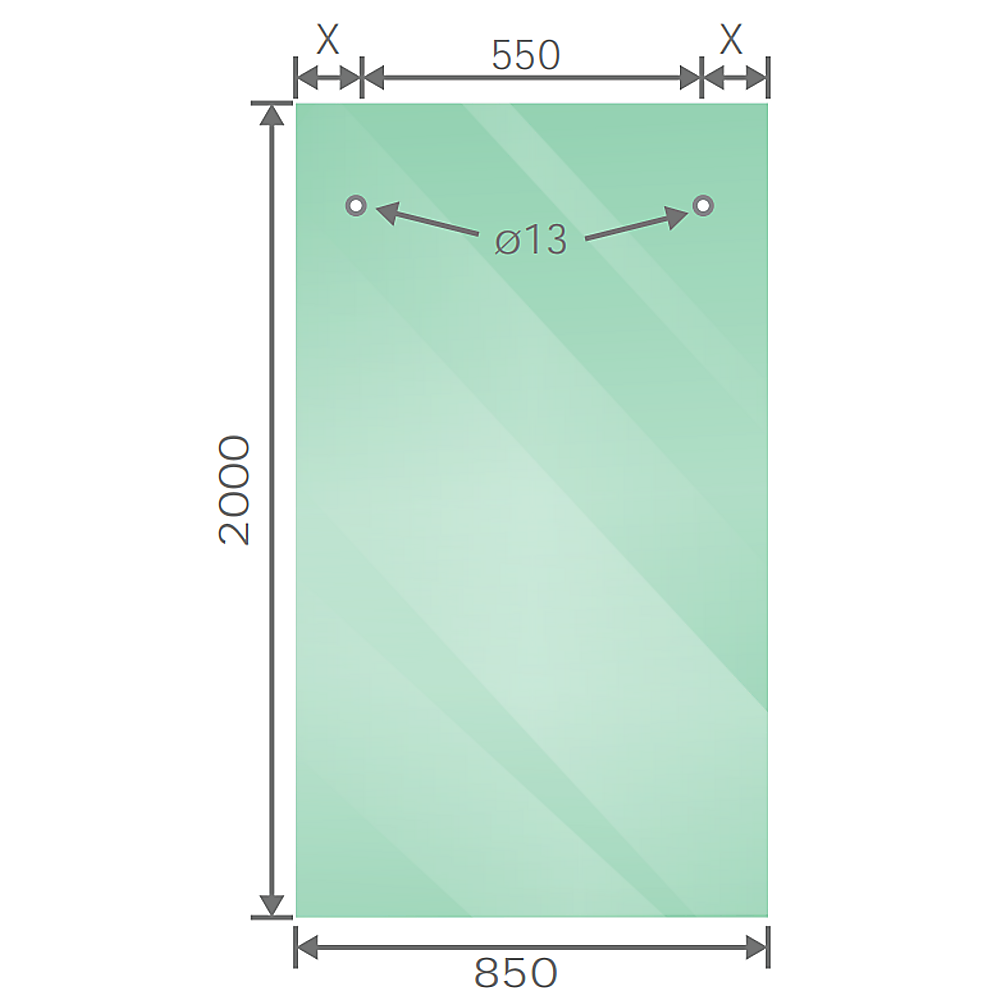 160cm Frameless Glass Sliding Shower Door with Chrome Rail and Hardware