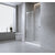 170cm Frameless Glass Sliding Shower Door with Black Rail and Hardware