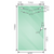 120x100cm Frameless Glass Sliding Corner Shower with Black Rail and Hardware