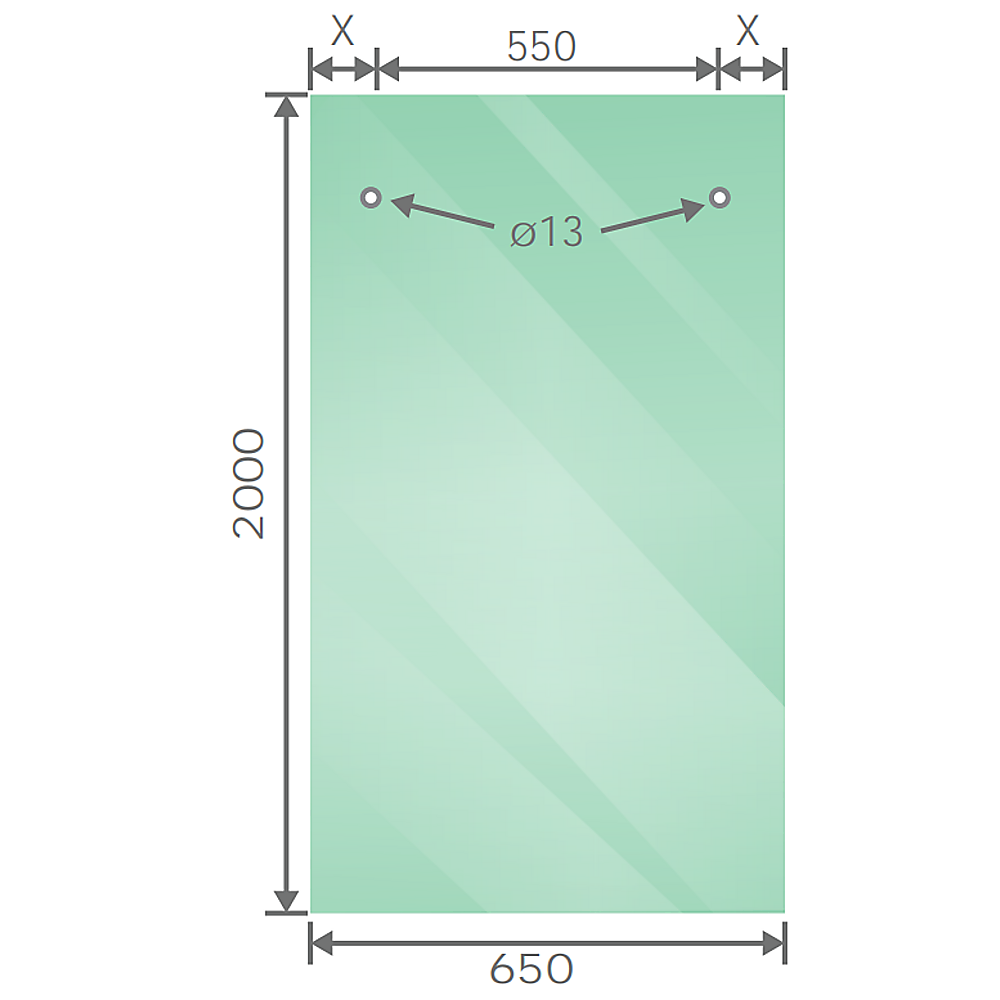 130x100cm Frameless Glass Sliding Corner Shower with Black Rail and Hardware