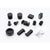 130x100cm Frameless Glass Sliding Corner Shower with Black Rail and Hardware