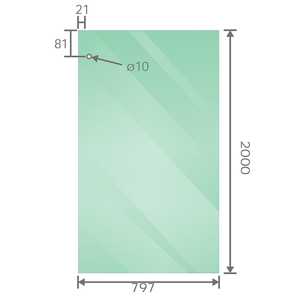 170x80cm Frameless Glass Sliding Corner Shower with Black Rail and Hardware