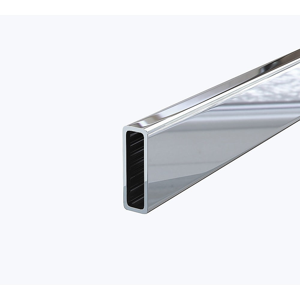 170x100cm Frameless Glass Sliding Corner Shower with Chrome Rail and Hardware