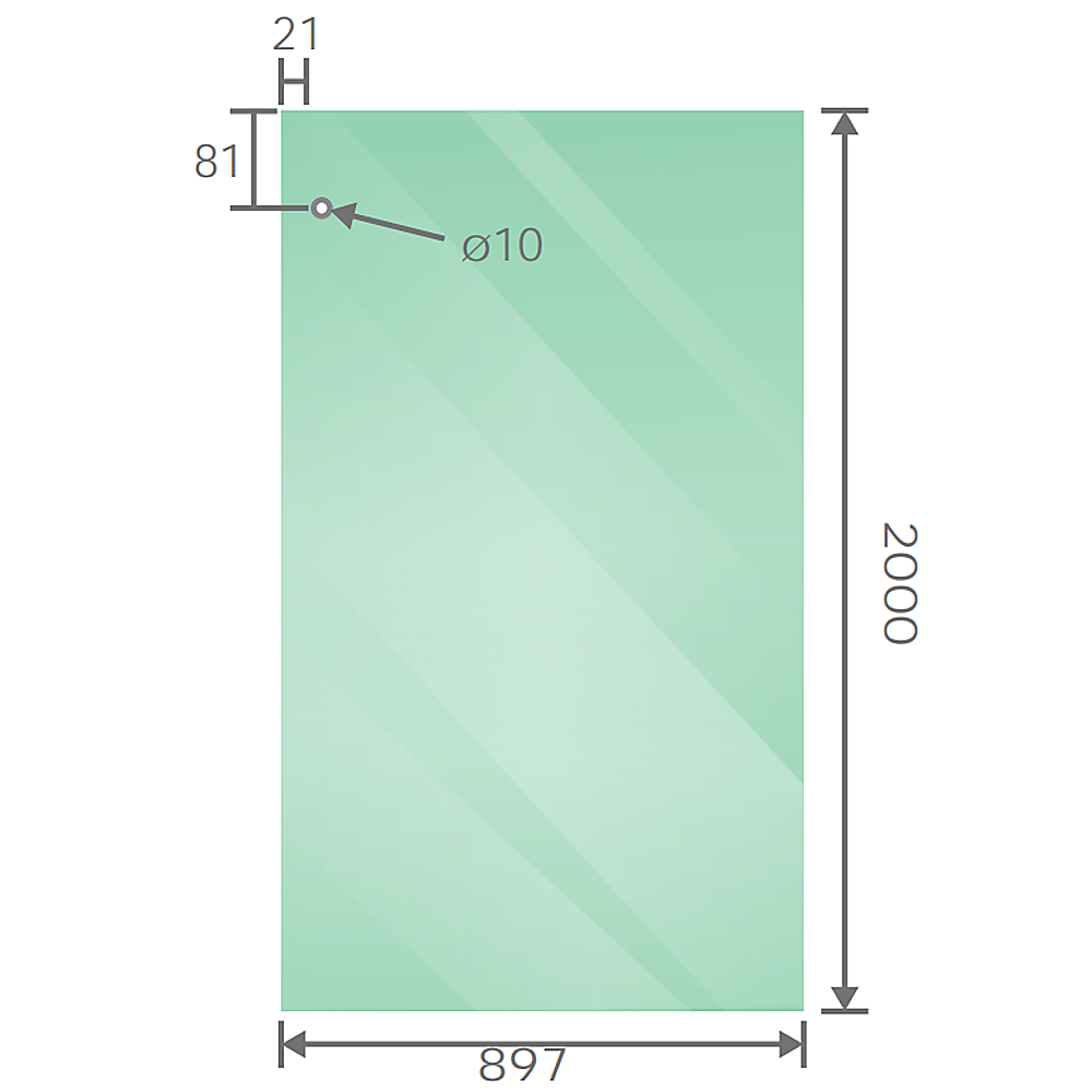 170x100cm Frameless Glass Sliding Corner Shower with Chrome Rail and Hardware