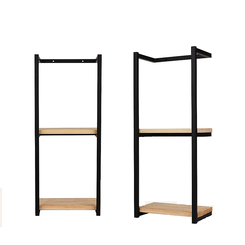 Stylish Bathroom Towel Storage Rack with Wooden Shelves