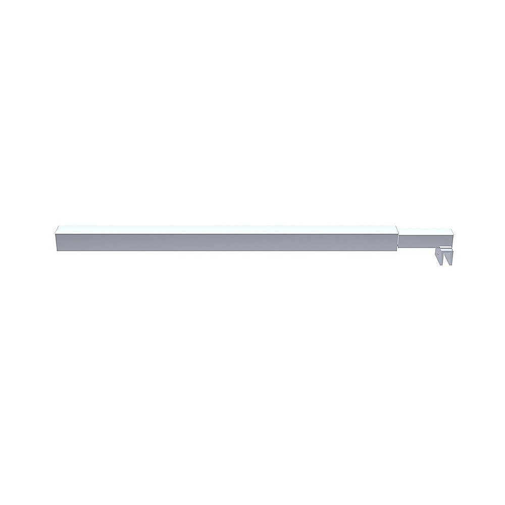 90cm Reeded Single Shower Glass Screen with Chrome U-brackets & Square Pole