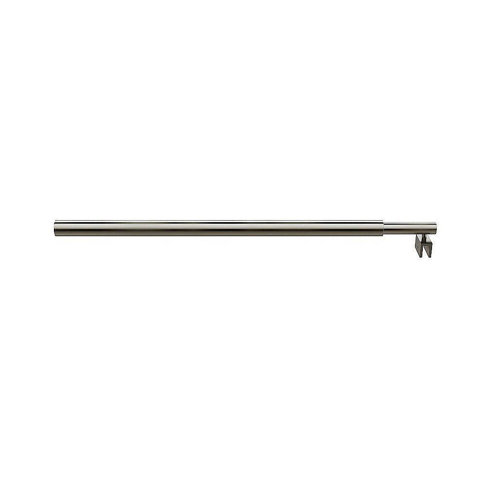 80cm Reeded Single Shower Glass Screen with Gunmetal Wall Channel & Round Pole