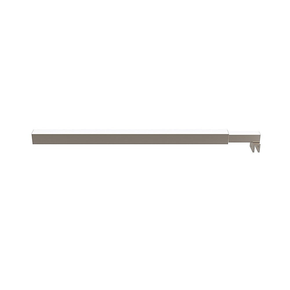 90cm Reeded Single Shower Glass Screen with Nickel Wall Channel & Square Pole