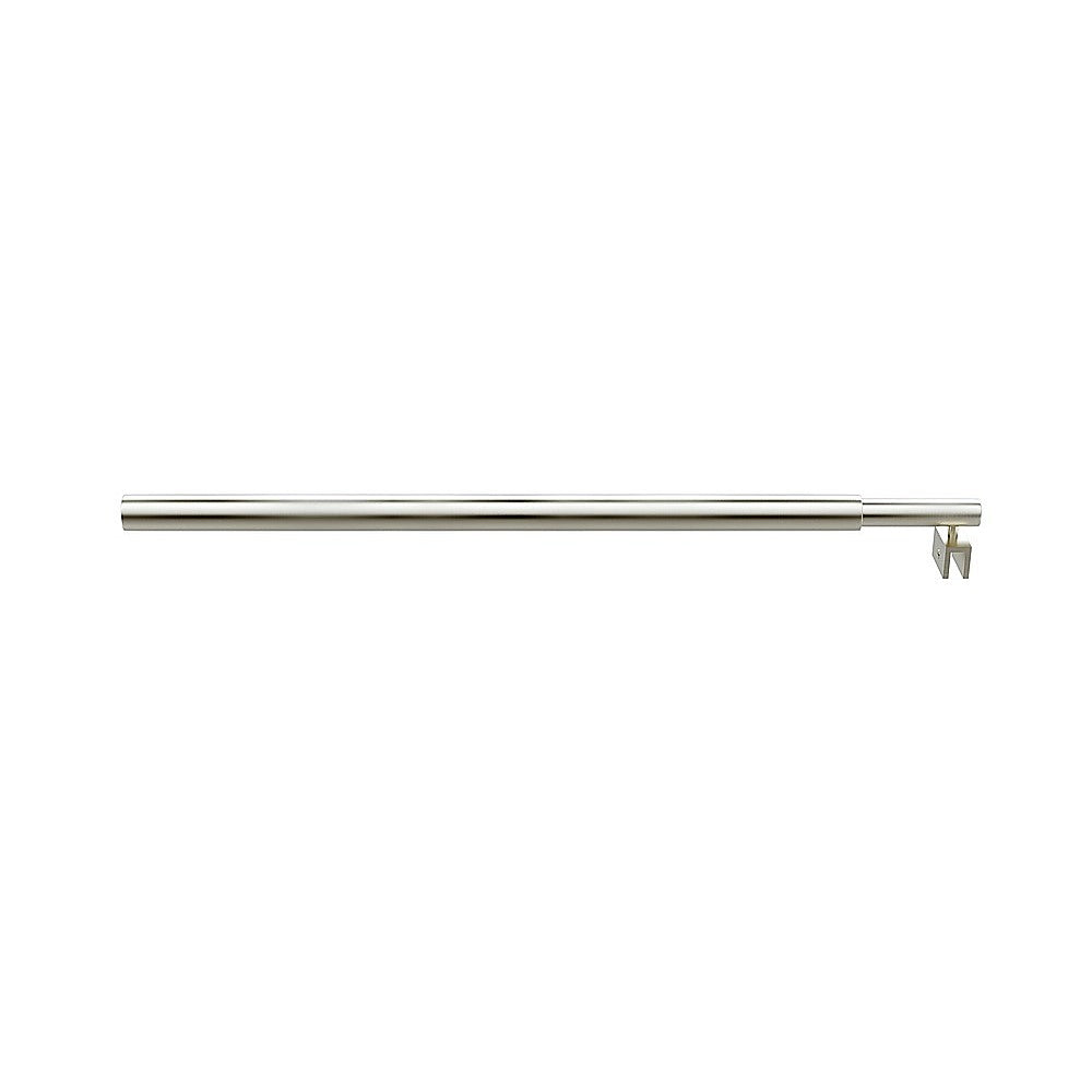 90x200cm Single Shower Glass Screen with Nickel F-brackets & Round Pole