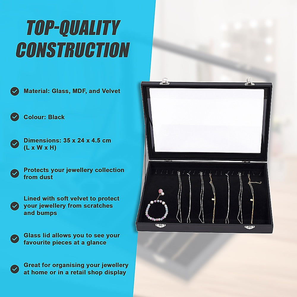 Jewellery Display Box Case for Rings Bracelets Necklaces Retail
