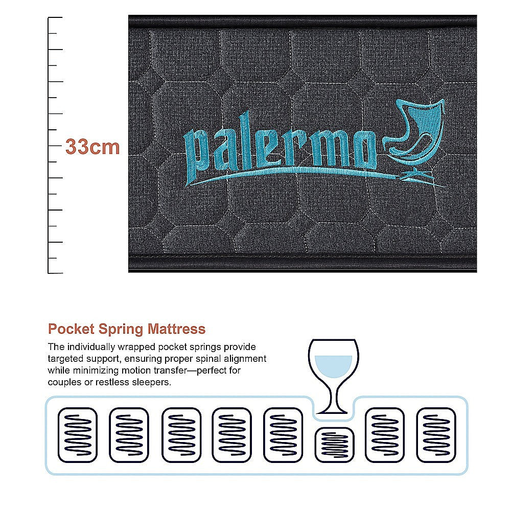 Mattress King Euro Top Pocket Spring Motion Isolation CertiPUR-US Certified