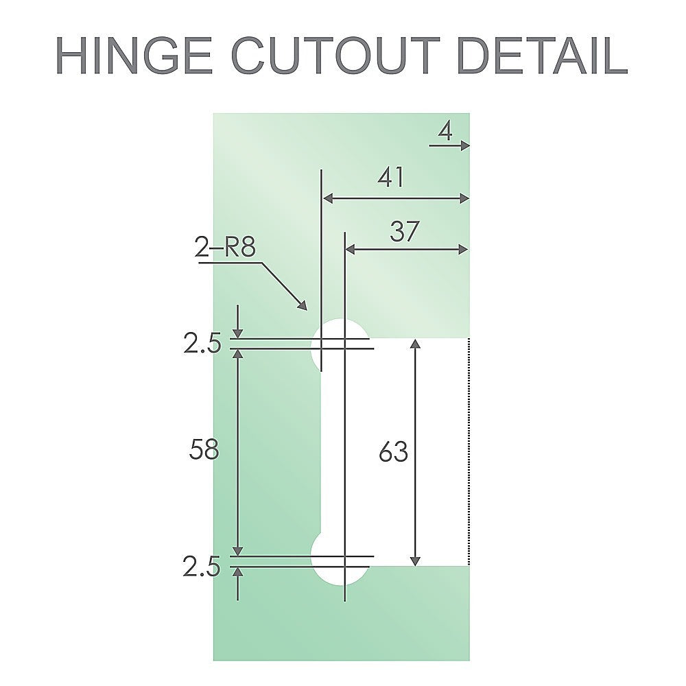 90° Brass Glass Shower Door L-Hinge in Nickel