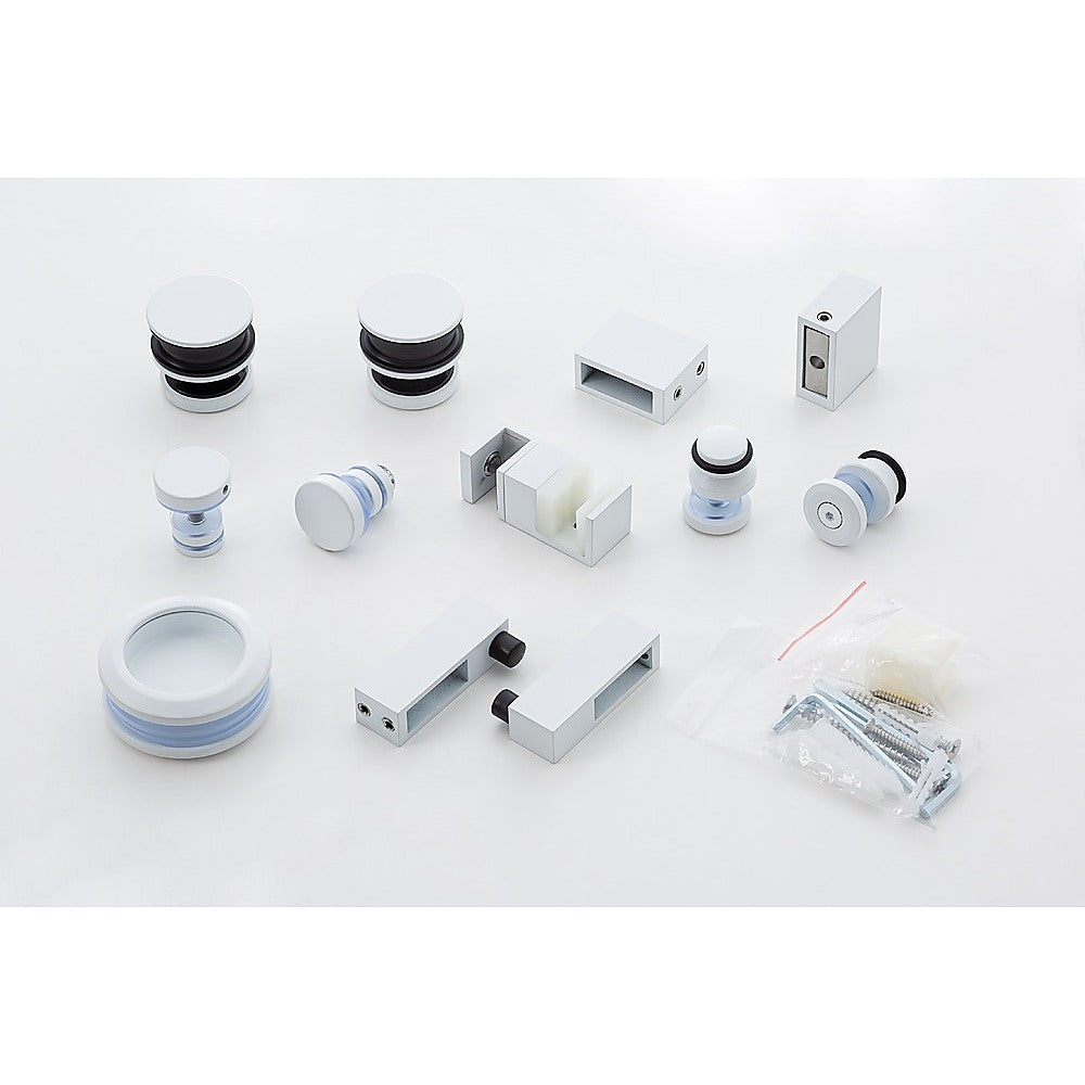 Hardware Accessories for Frameless Glass Sliding Door Shower Screen in White