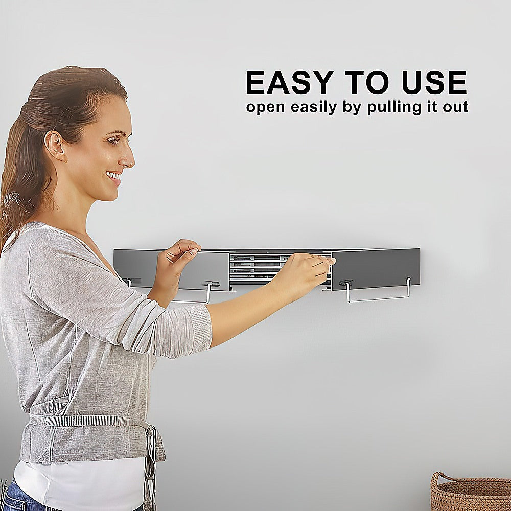 Collapsible Laundry Drying Rack – Wall Mounted Clothes Airer for Indoor or Outdoor