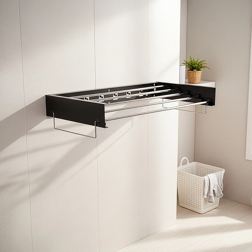 Collapsible Laundry Drying Rack – Wall Mounted Clothes Airer for Indoor or Outdoor