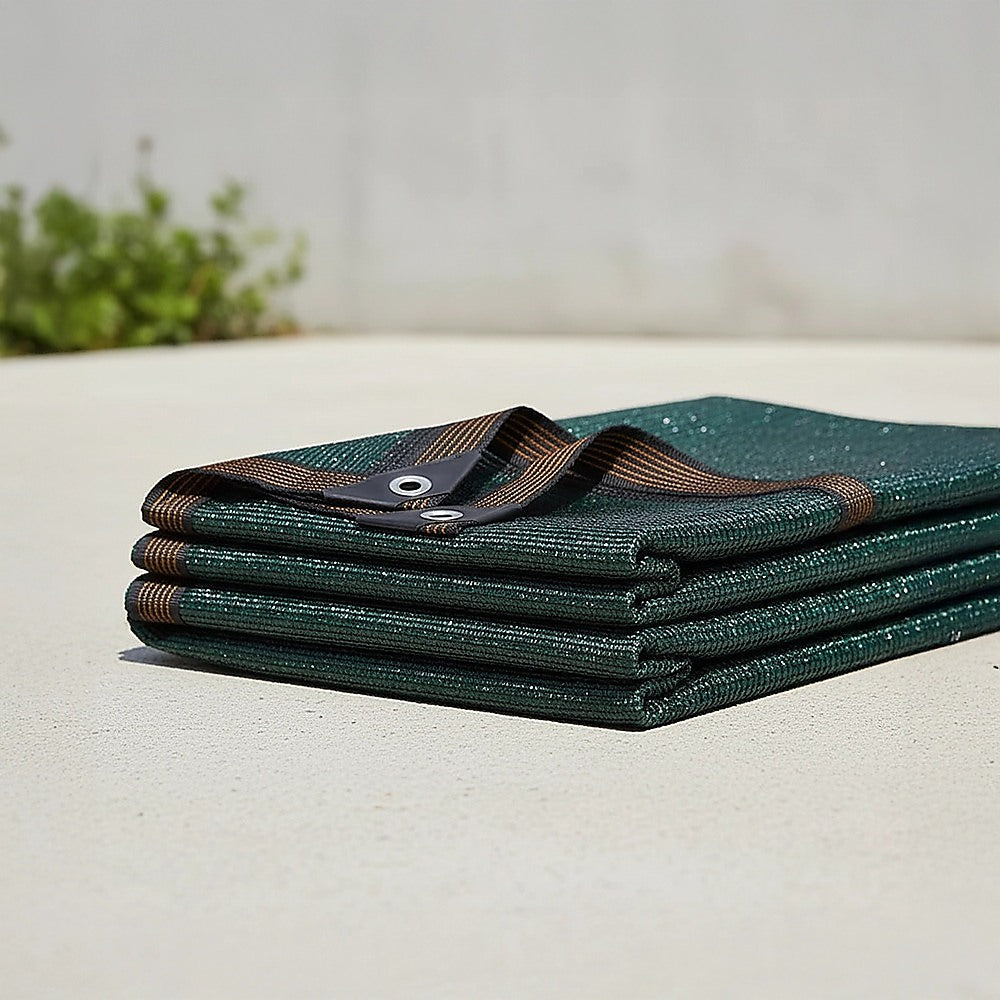 15m x 2m Fence Windscreen Privacy Screen Shade Cover Dark Green Fabric Mesh Garden