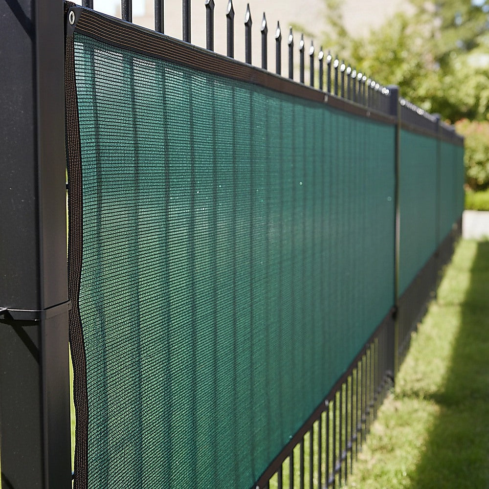 20m x 2m Fence Windscreen Privacy Screen Shade Cover Dark Green Fabric Mesh Garden