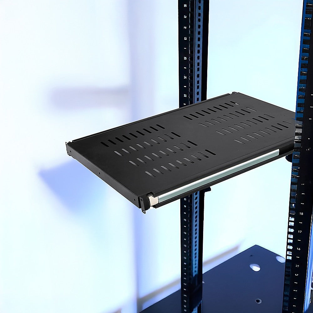 1U 1RU Sliding Shelf 26" Inch Deep Vented for 19" Rack System Server Cabinet