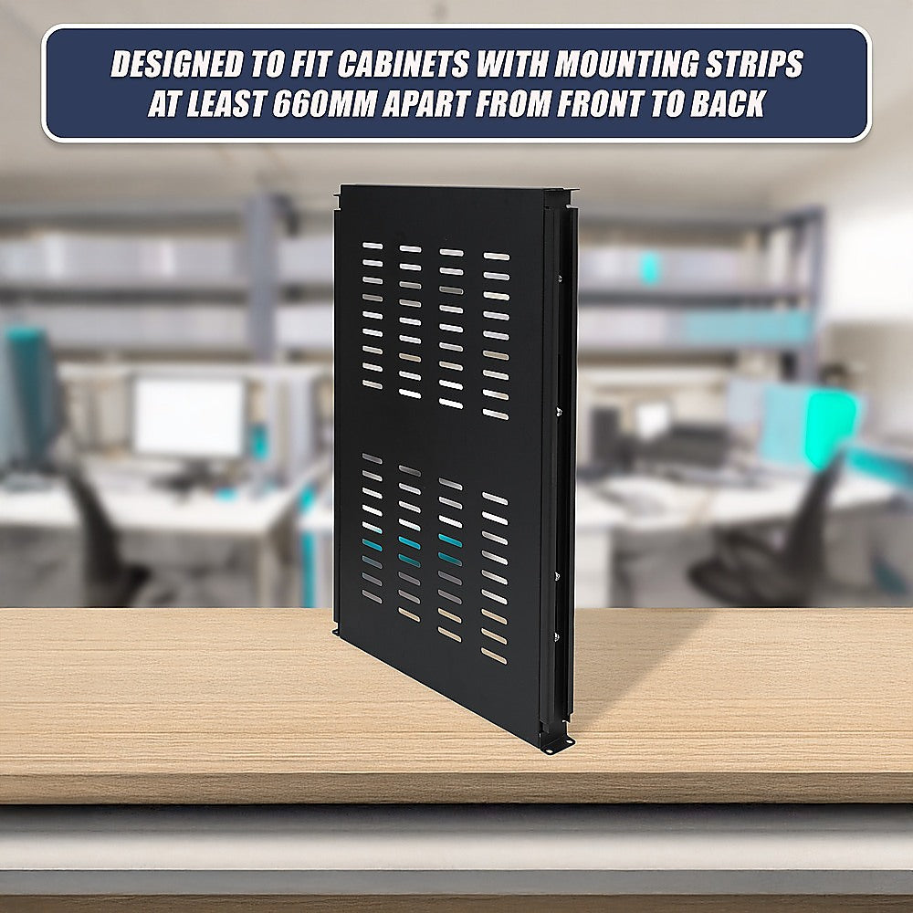 1U 1RU Sliding Shelf 26" Inch Deep Vented for 19" Rack System Server Cabinet