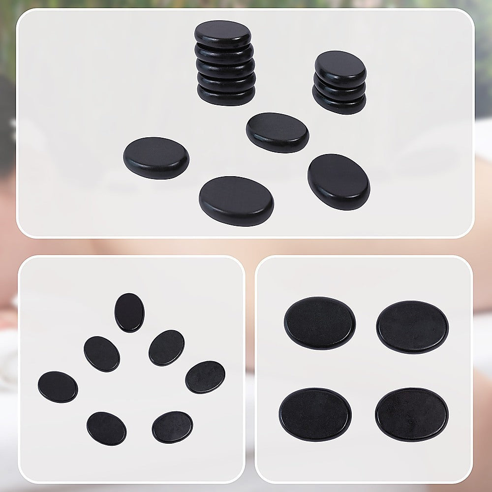 12pcs Hot Massage Stone Basalt Stones Kit Set Rock SPA Oiled Massage Tool