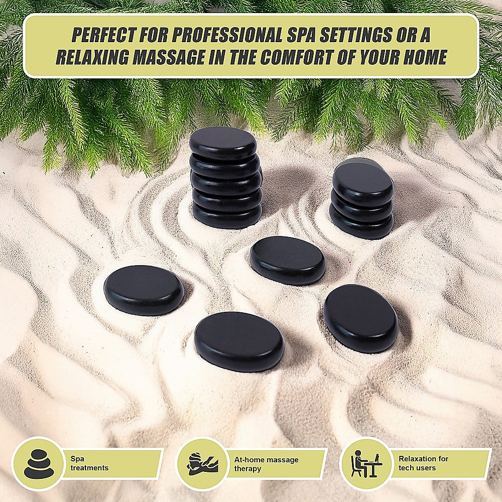 12pcs Hot Massage Stone Basalt Stones Kit Set Rock SPA Oiled Massage Tool