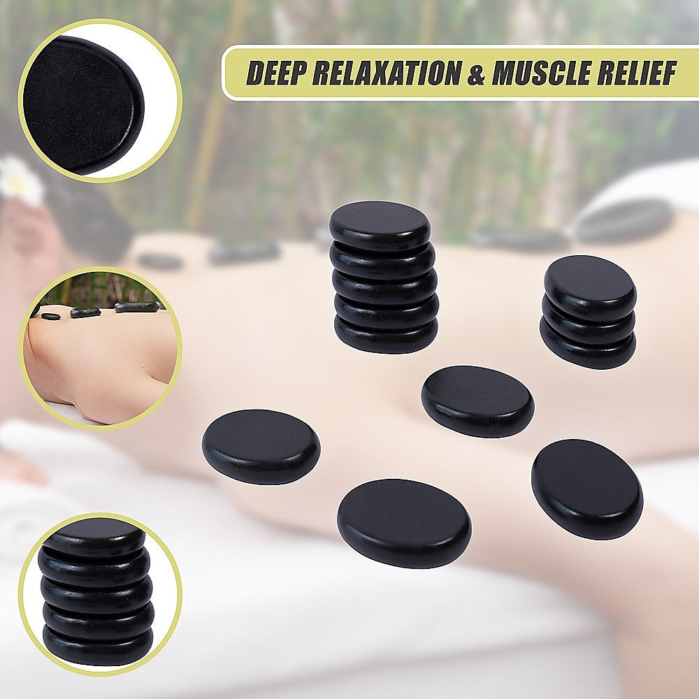 12pcs Hot Massage Stone Basalt Stones Kit Set Rock SPA Oiled Massage Tool