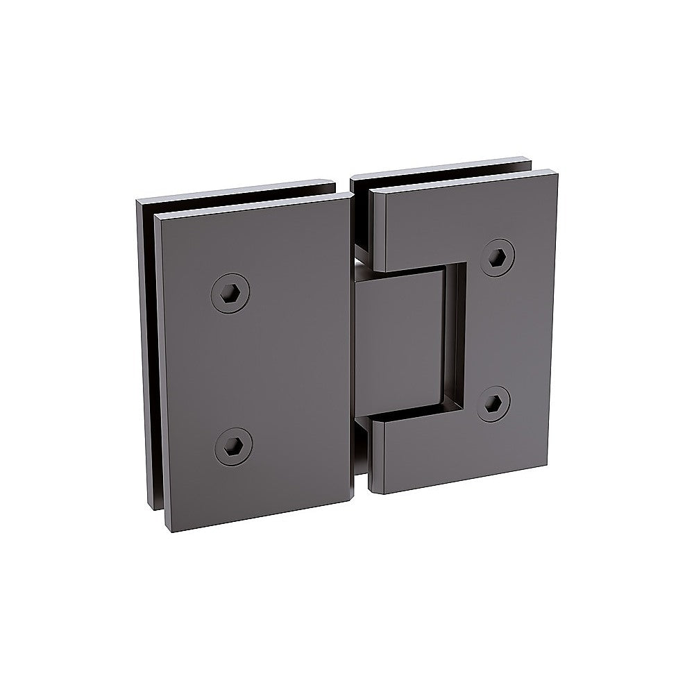 90cm Wall to Wall Frameless Shower Screen with Gunmetal Brackets and SS Hinges, Round Handle