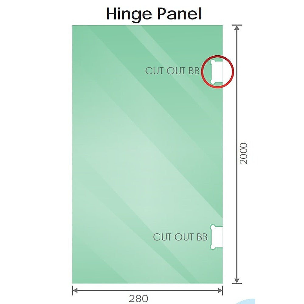 90x110cm Double Door Corner Shower with Nickel Brackets and SS Hinges, Round Handle