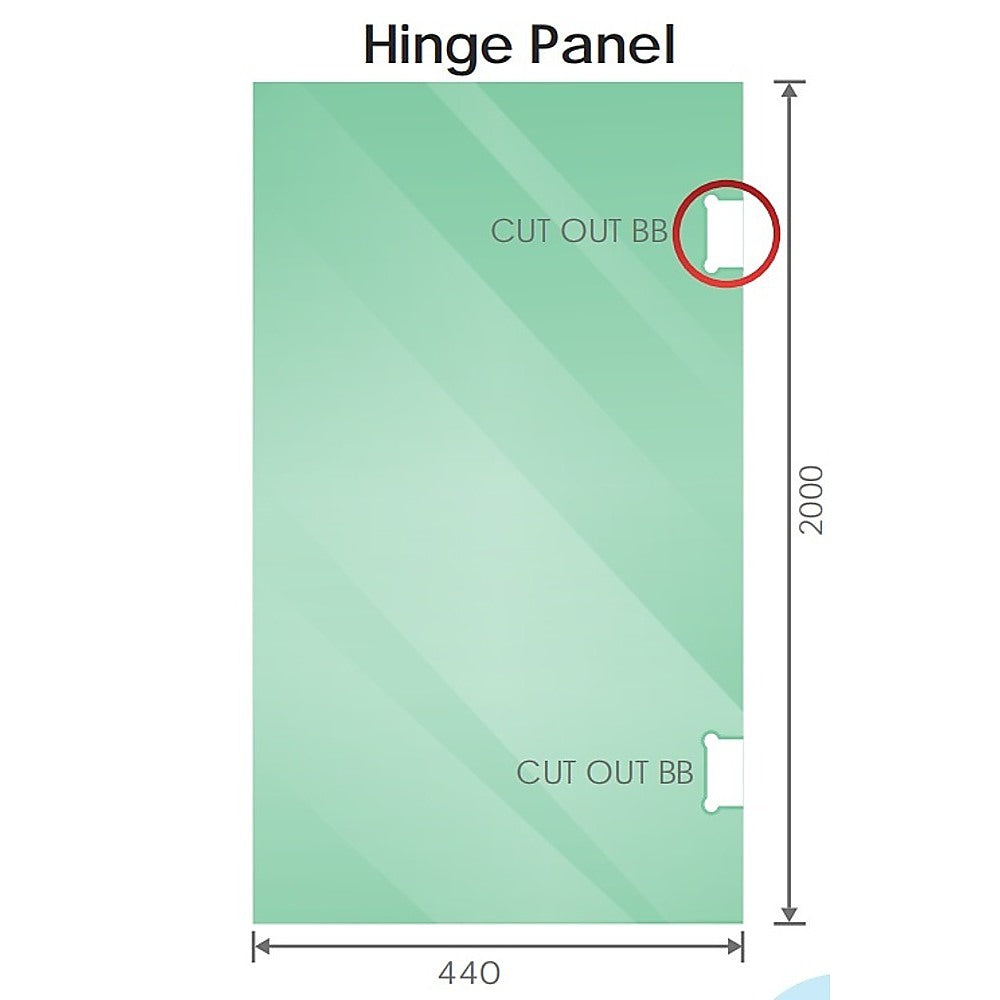 90x110cm Double Door Corner Shower with Nickel Brackets and SS Hinges, Round Handle
