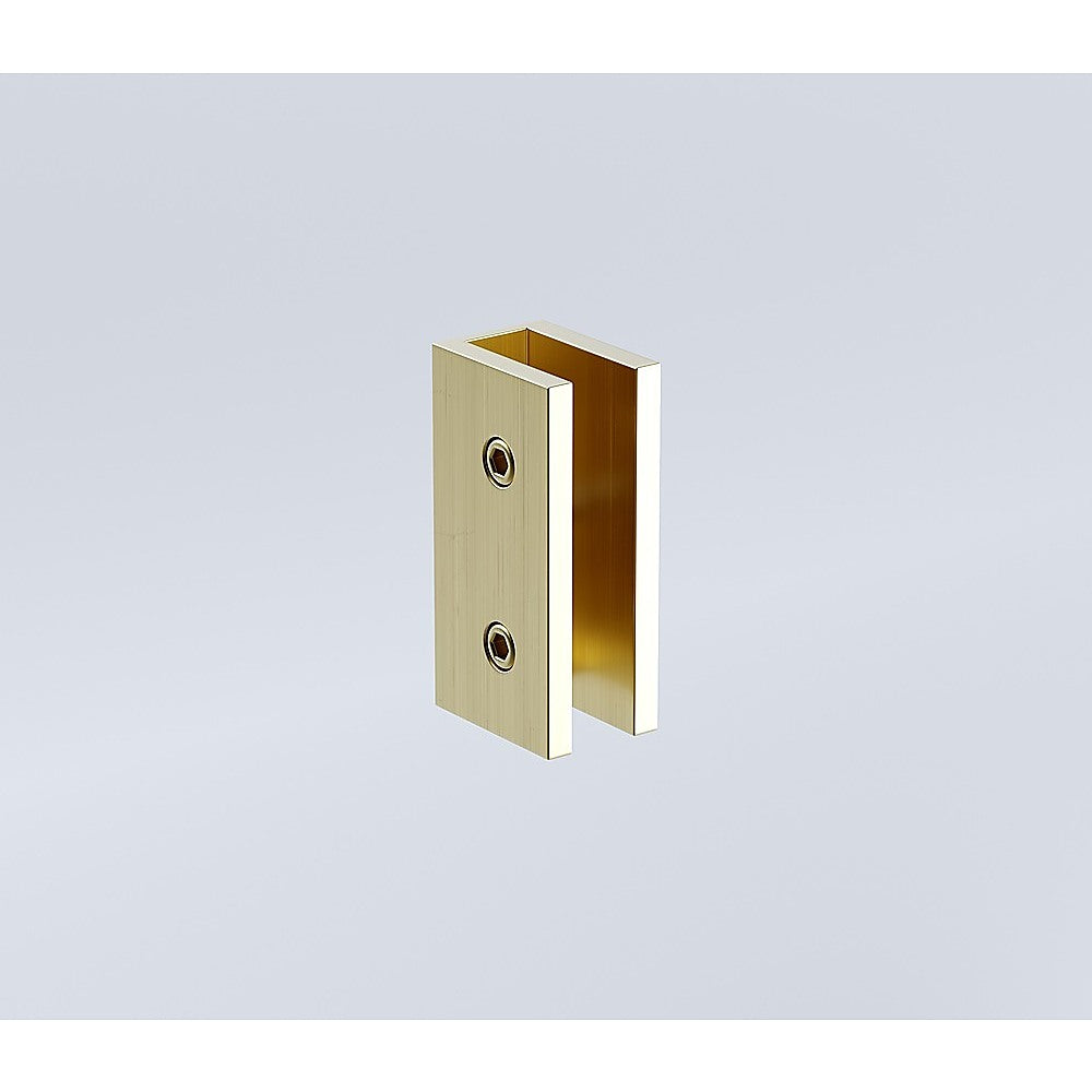 90x110cm Double Door Corner Shower with Gold Brackets and Brass Hinges, Round Handle