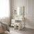 Dressing Table LED Makeup Mirror Stool Set Vanity Desk With Drawer Lighted