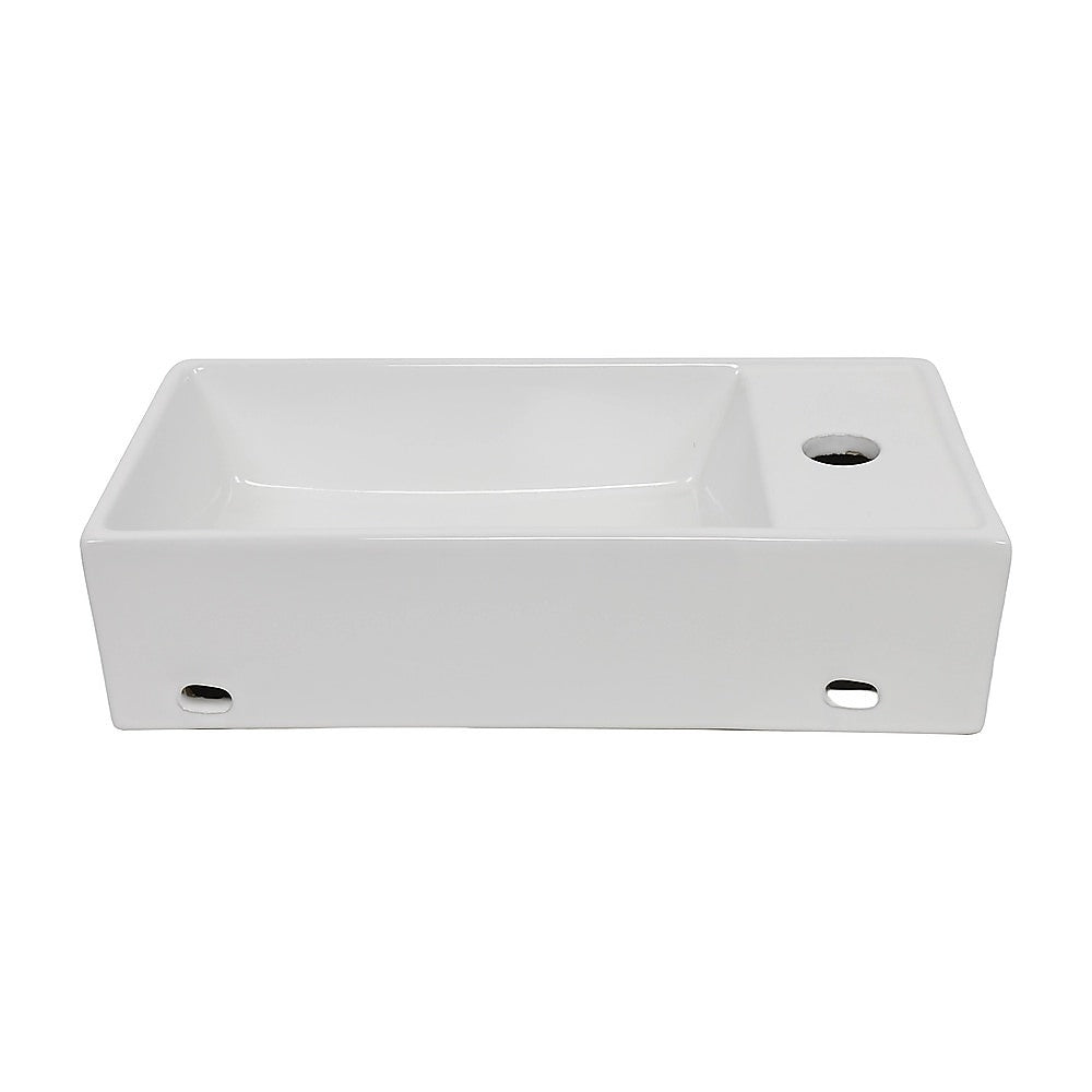 Small Compact Bathroom Cloakroom Hand Wash Basin Sink Ceramic Wall Hung