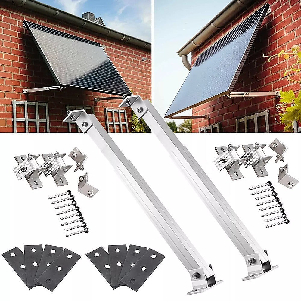 Adjustable Solar Panel Tilt Mount Brackets Kit Ground Roof Boat Mounting System