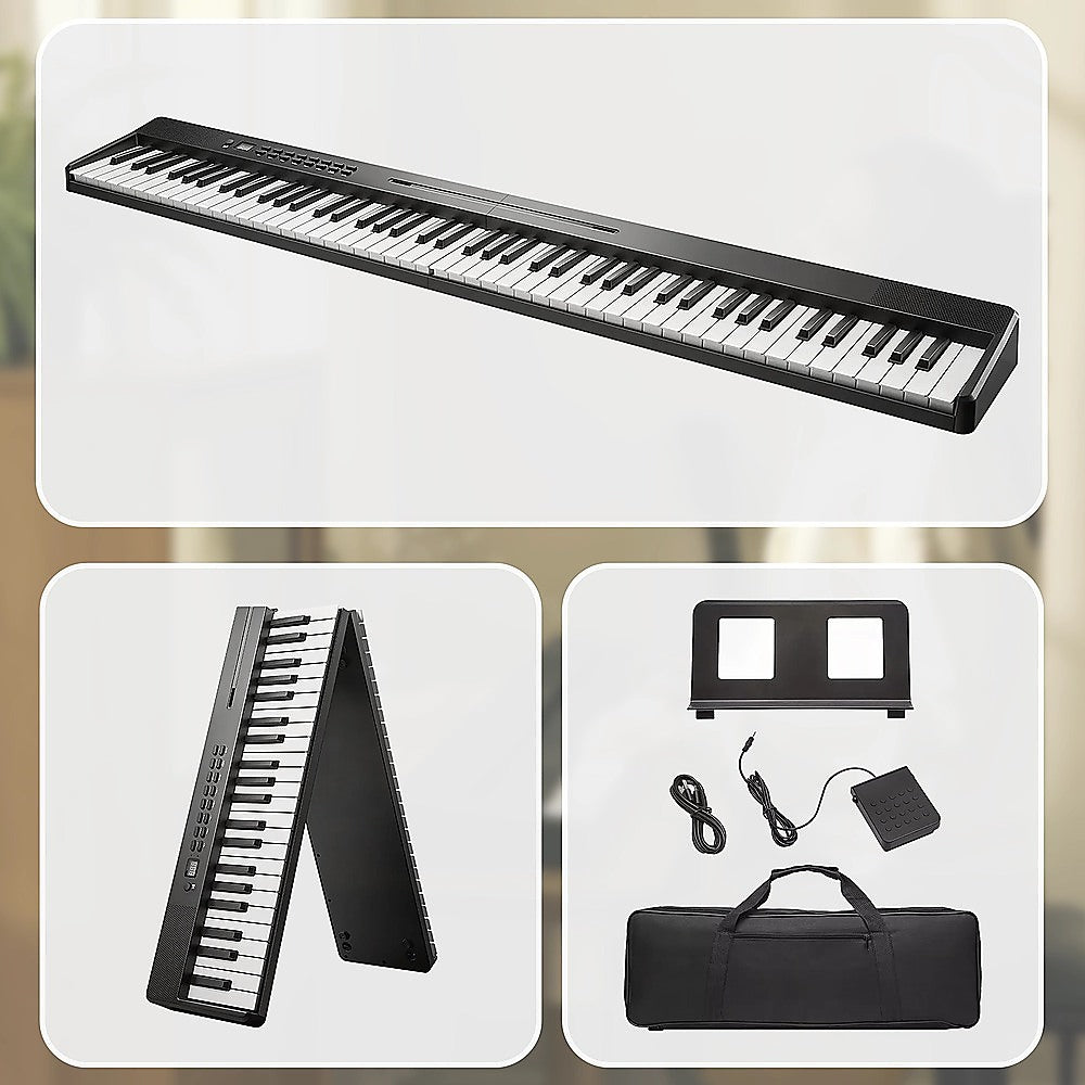 Folding Digital Piano 88 Key Velocity-Sensitive + Carry Case Pedal