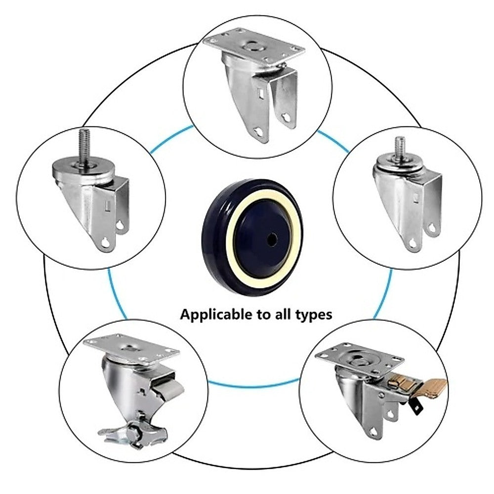 8 x 5" Diameter Wheels Nuts and Bolts included