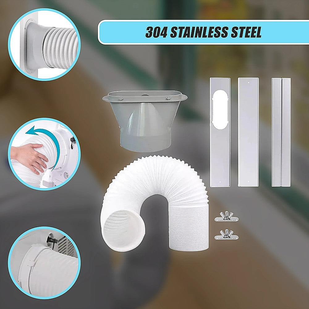 Portable Air Conditioner Window Slide Kit Part Exhaust Adaptor Hose Pipe & Plate