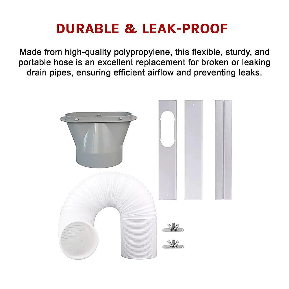 Portable Air Conditioner Window Slide Kit Part Exhaust Adaptor Hose Pipe & Plate