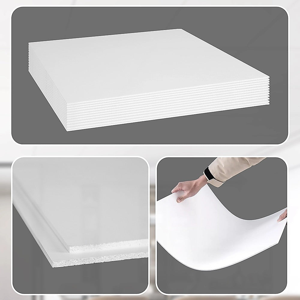 12x Smooth Drop Ceiling Tile 2ft x 2ft PVC Ceiling Panel